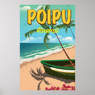 Poster de viagens de Poipu Havaí