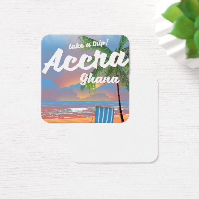 Poster de viagens de praia Accra Gana (Mesa)