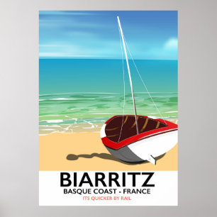 poster de viagens de praia de Biarritz France