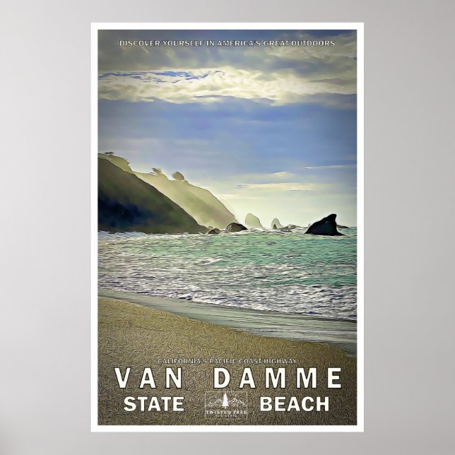 Poster de viagens de Praia de Van Damme State 02 (Frente)