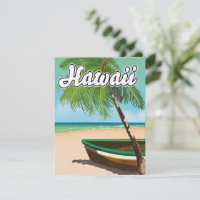 Poster de viagens de Praia Tropical do Havaí