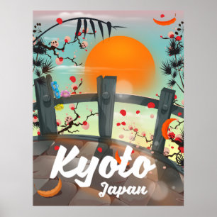 Poster de viagens de Quioto do Japão