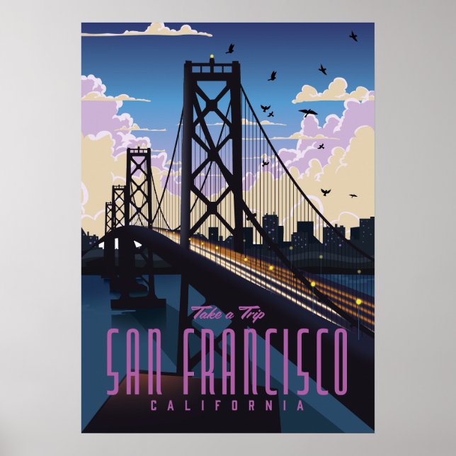 Poster de viagens de São Francisco (Frente)