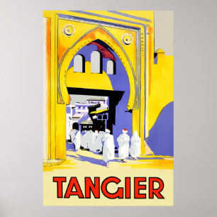 Poster de viagens de Tânger, Marrocos