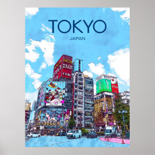 Poster de viagens de Tóquio