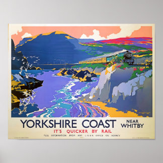 Poster de viagens de trem Yorkshire