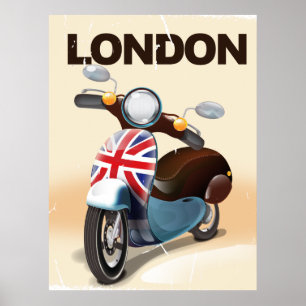 Poster de viagens de união de patinetes de Londres