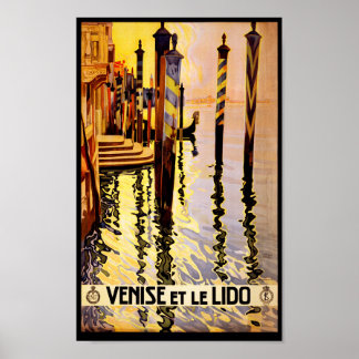 Poster de viagens de Veneza Vintage