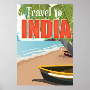 poster de viagens de Viagem para a Índia