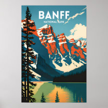 Poster de viagens do Banff National Park