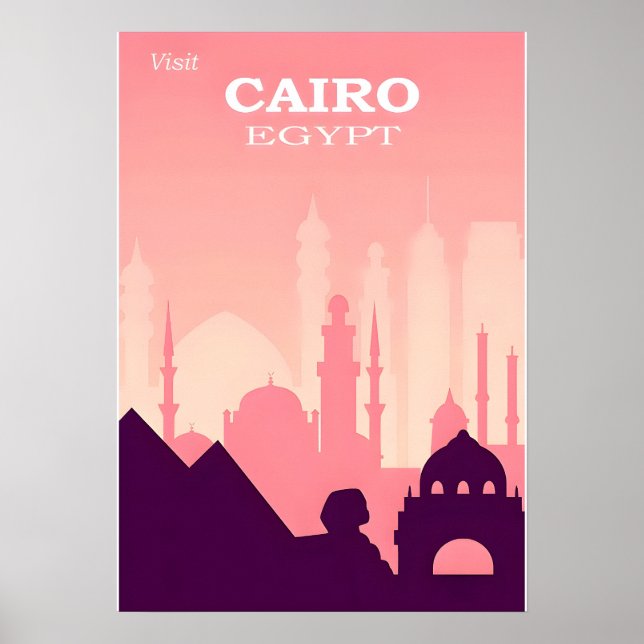 Poster de viagens do Cairo (Frente)