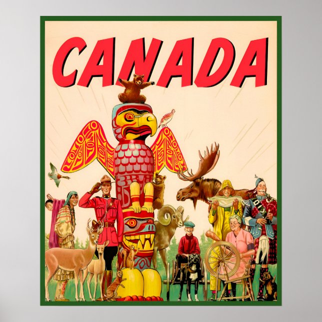 Poster de viagens do Canadá (Frente)