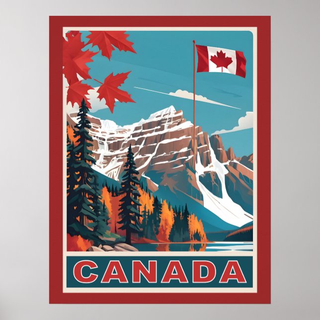 Poster de viagens do Canadá (Frente)