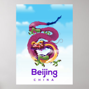 poster de viagens do Dragão da China em Pequim