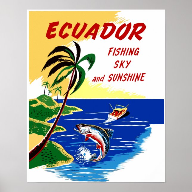 Poster de viagens do Equador (Frente)
