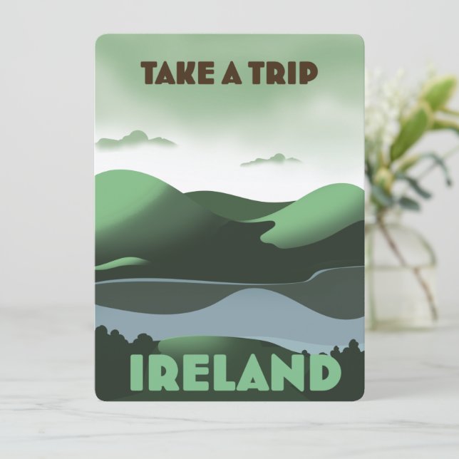 Poster de viagens do estilo de colheita da Irlanda (Em pé/Frente)