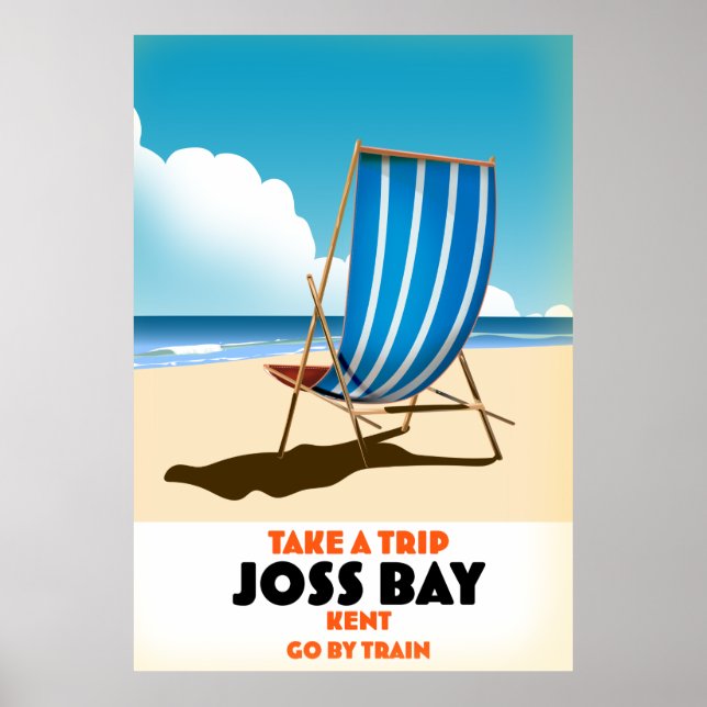 Poster de viagens do estilo de safra Joss Bay Kent (Frente)