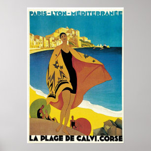 Poster de viagens do francês do vintage