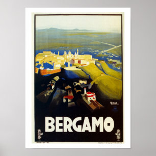 Poster de viagens do italiano de Bergamo do 1920
