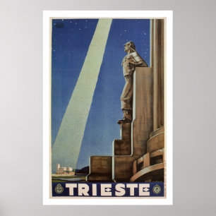 Poster de viagens do italiano de Trieste do art