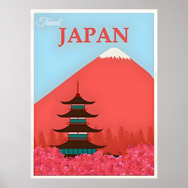 Poster de viagens do Japão (Frente)