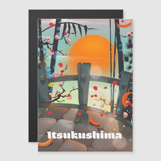 Poster de viagens do Japão Itsukushima (Frente/Verso)