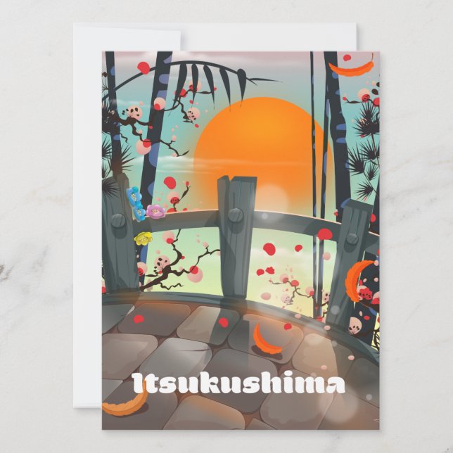 Poster de viagens do Japão Itsukushima (Frente)