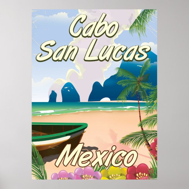 Poster de viagens do México Cabo San Lucas (Frente)