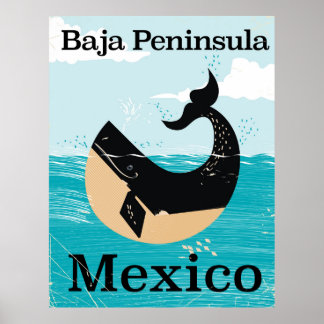 poster de viagens do México da península de baja