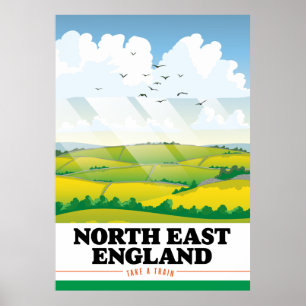 Poster de viagens do Nordeste de Inglaterra.