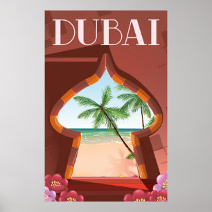 Poster de viagens do palácio de Dubai