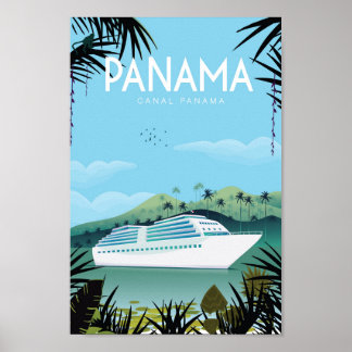 Poster de viagens do Panamá,