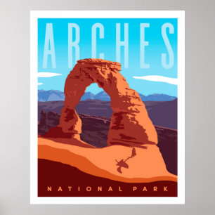 Poster de viagens do Parque Nacional Arches Impres