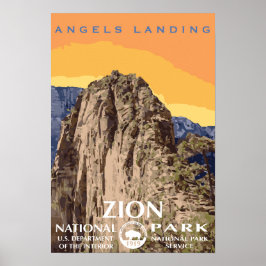 Poster de viagens do Parque Nacional de Angels Lan