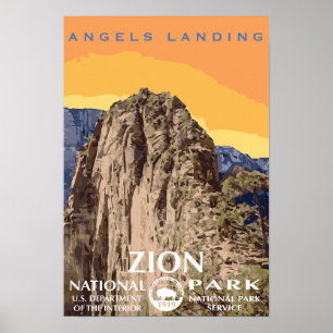 Poster de viagens do Parque Nacional de Angels Lan