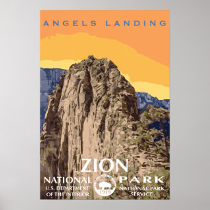Poster de viagens do Parque Nacional de Angels Lan