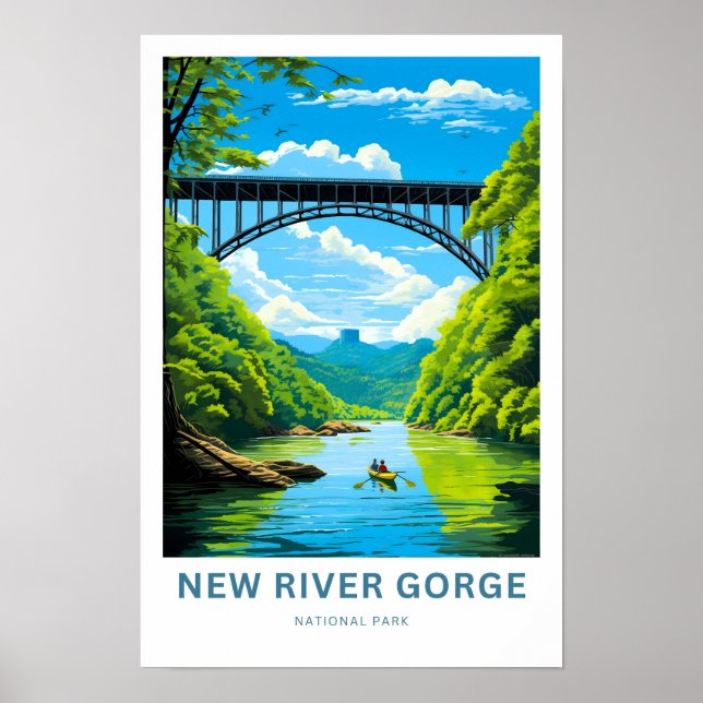 Poster de viagens do Parque Nacional de New River  (Frente)