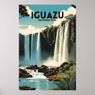 Poster de viagens do Parque Nacional do Iguazu