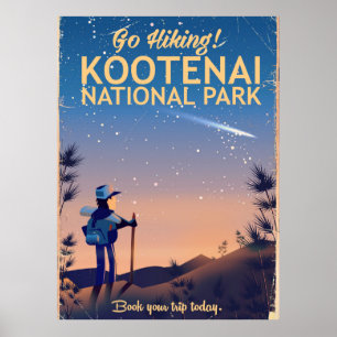 Poster de viagens do Parque Nacional Kootenai
