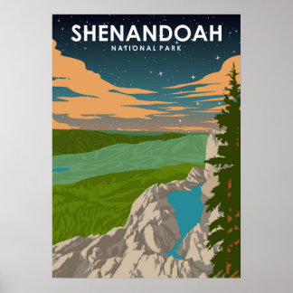 Poster de viagens do Parque Nacional Shenandoah