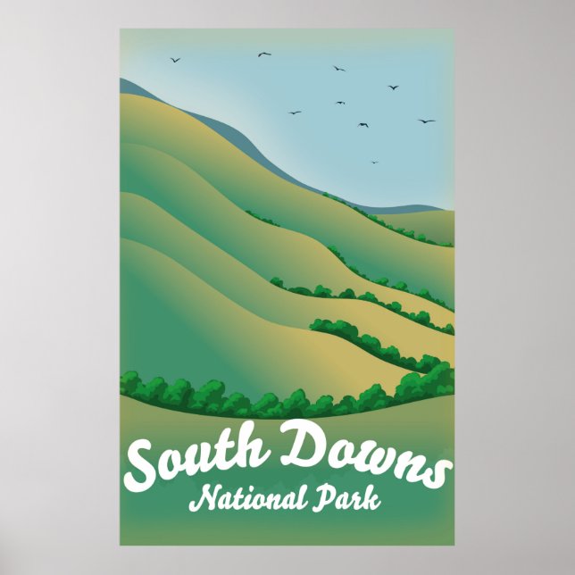Poster de viagens do Parque Nacional South Downs (Frente)