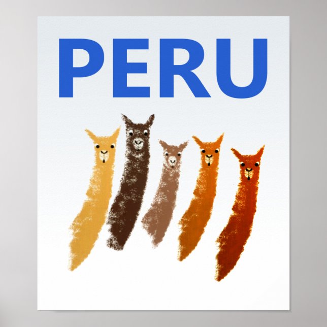 Poster de viagens do Peru (Frente)
