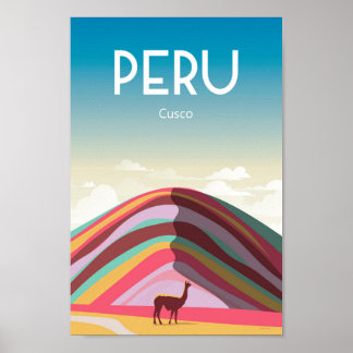 Poster de viagens do Peru