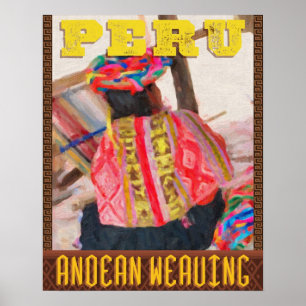 Poster de viagens do Peru - A Arte do Tecido Andin