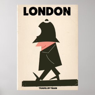 Poster de viagens do polícia de Londres do vintag