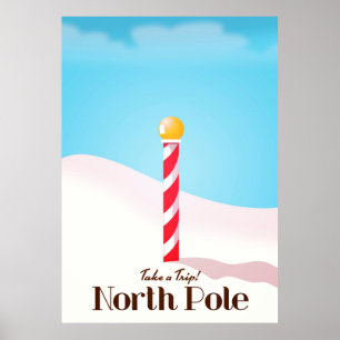poster de viagens do Polo Norte
