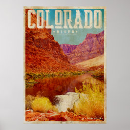 Poster de viagens do Rio Vintage Colorado
