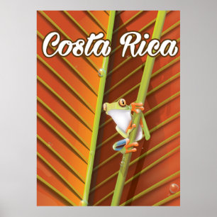 Poster de viagens do sapo do veneno de Costa Rica