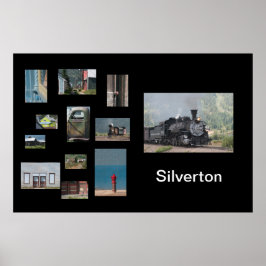 Poster de viagens do Silverton Photo Collage