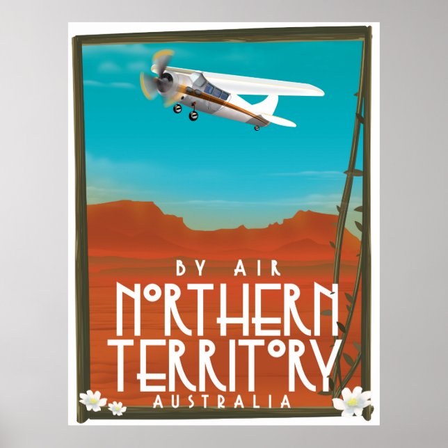 Poster de viagens do Território Norte da Austrália (Frente)